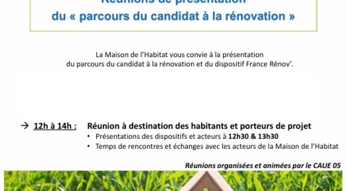 Présentation de la maison de l'habitat et de France Rénov public