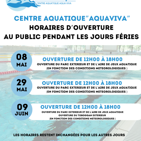 Ouverture jours féries