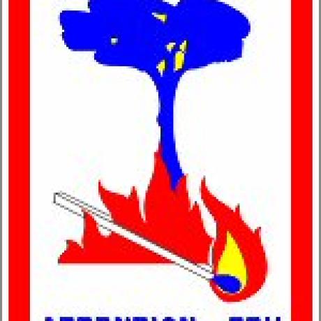 Logo attention au feu