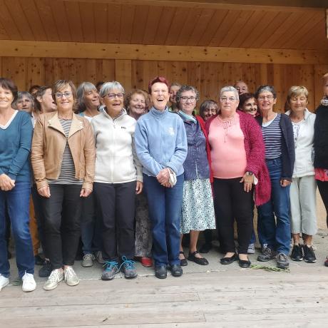 La chorale Atout choeur à la rentrée de septembre 2021