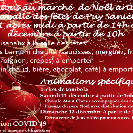 Marché de Noël à puy-Sanières Marché de Noël à puy-Sanières