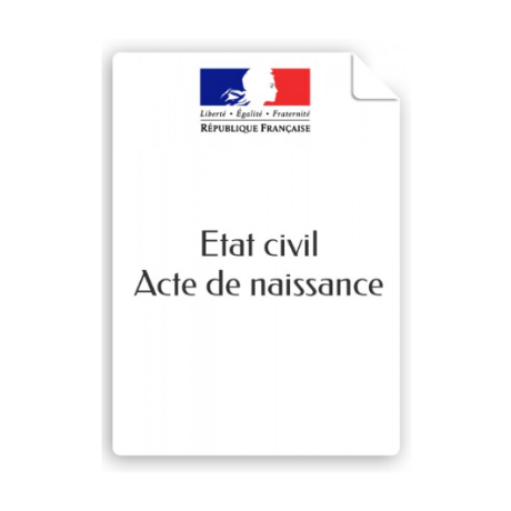 Acte de naissance Acte de naissance