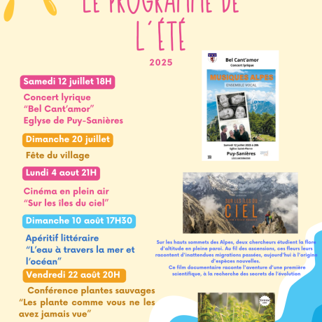 Programme été