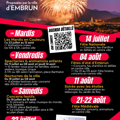 Affiche festivités Embrun 2025
