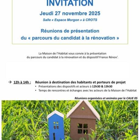 Présentation de la maison de l'habitat et de France Rénov public
