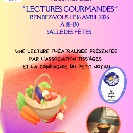 Lecture gourmande le 16 avril