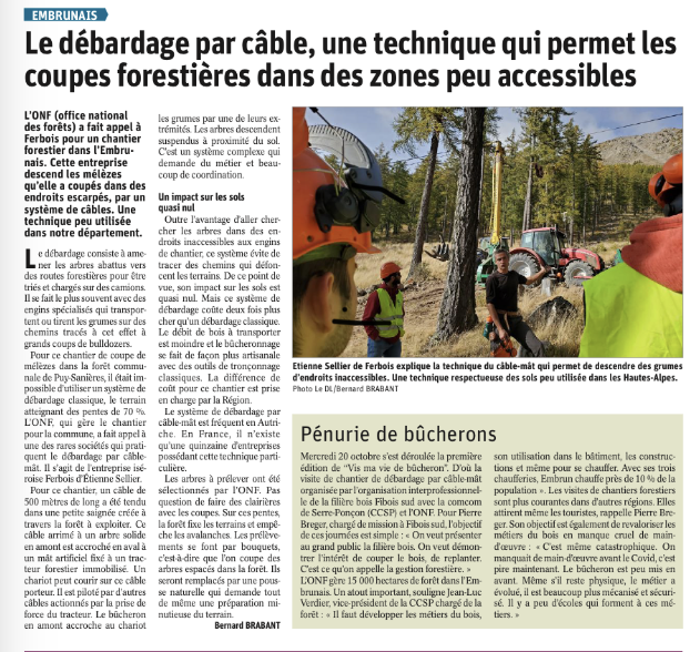 Débardage par câble