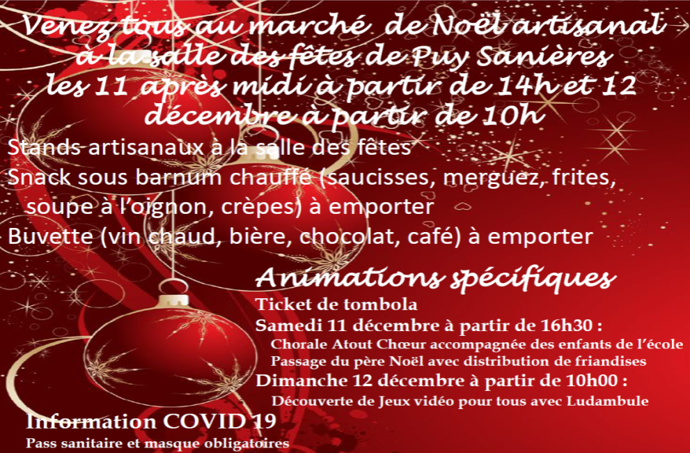 Marché de Noël à puy-Sanières