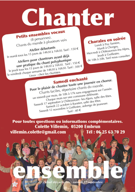 Rentrée chorale Atout choeur