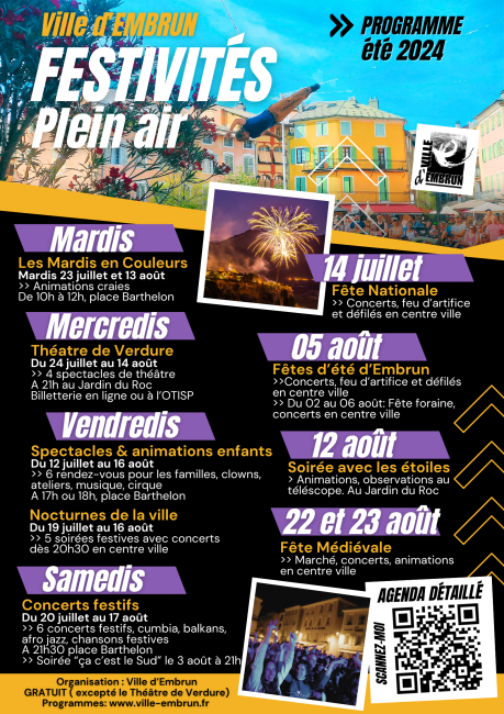 Festivités Embrun été 2024