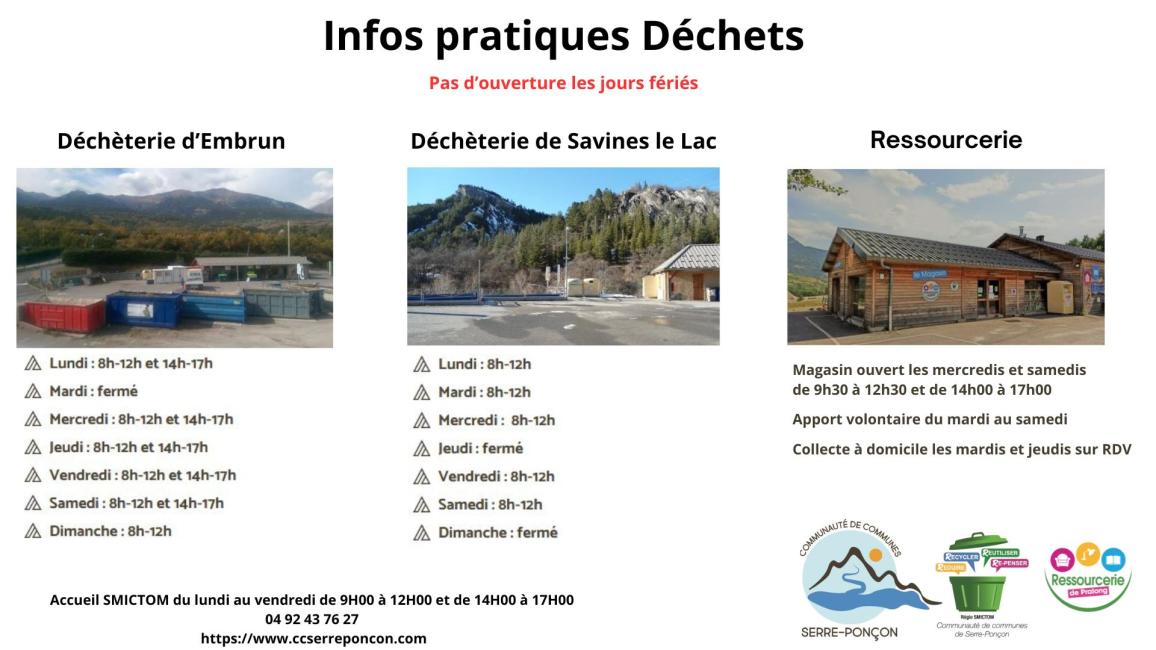 Infos pratiques déchets