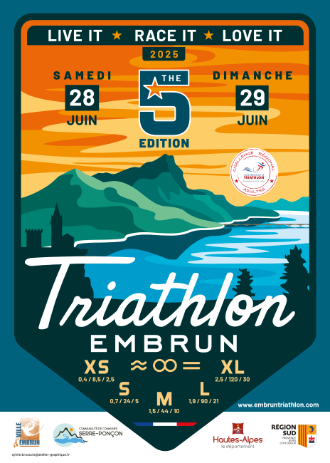 Triathlon Embrun 2025 - Affiche Triathlon Embrun 2025 - Affiche